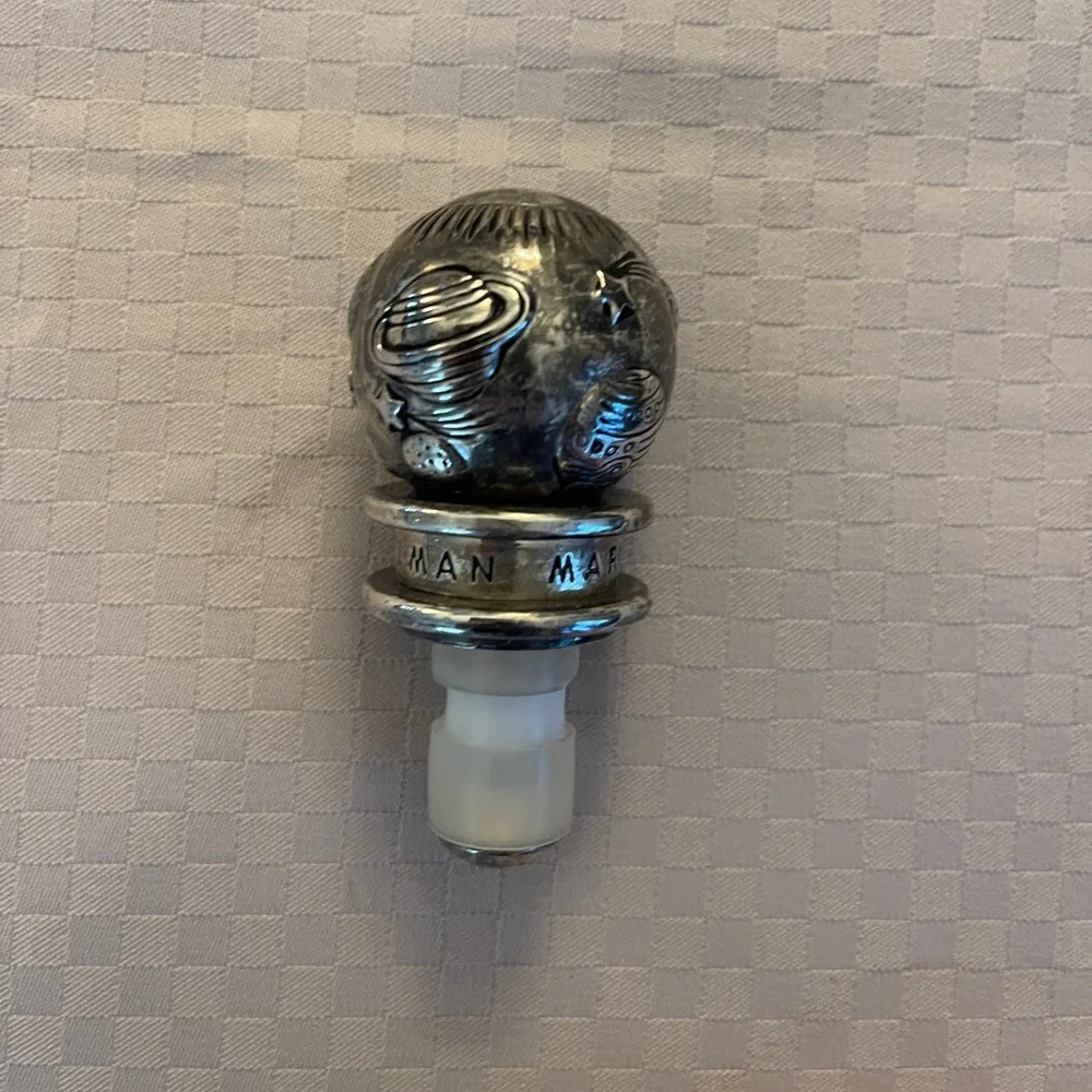 Neiman Marcus 2001 silver-plated wine bottle stopper Out of this World Universe